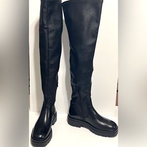 Lintervalle “Pescara” Black Leather boot